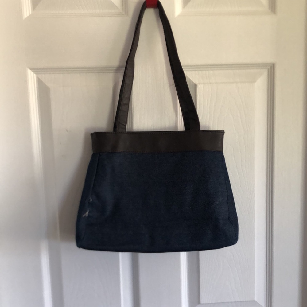 Gold Coast Blue Jean and Brown Shoulder Bag AS IS - Picture 7 of 16
